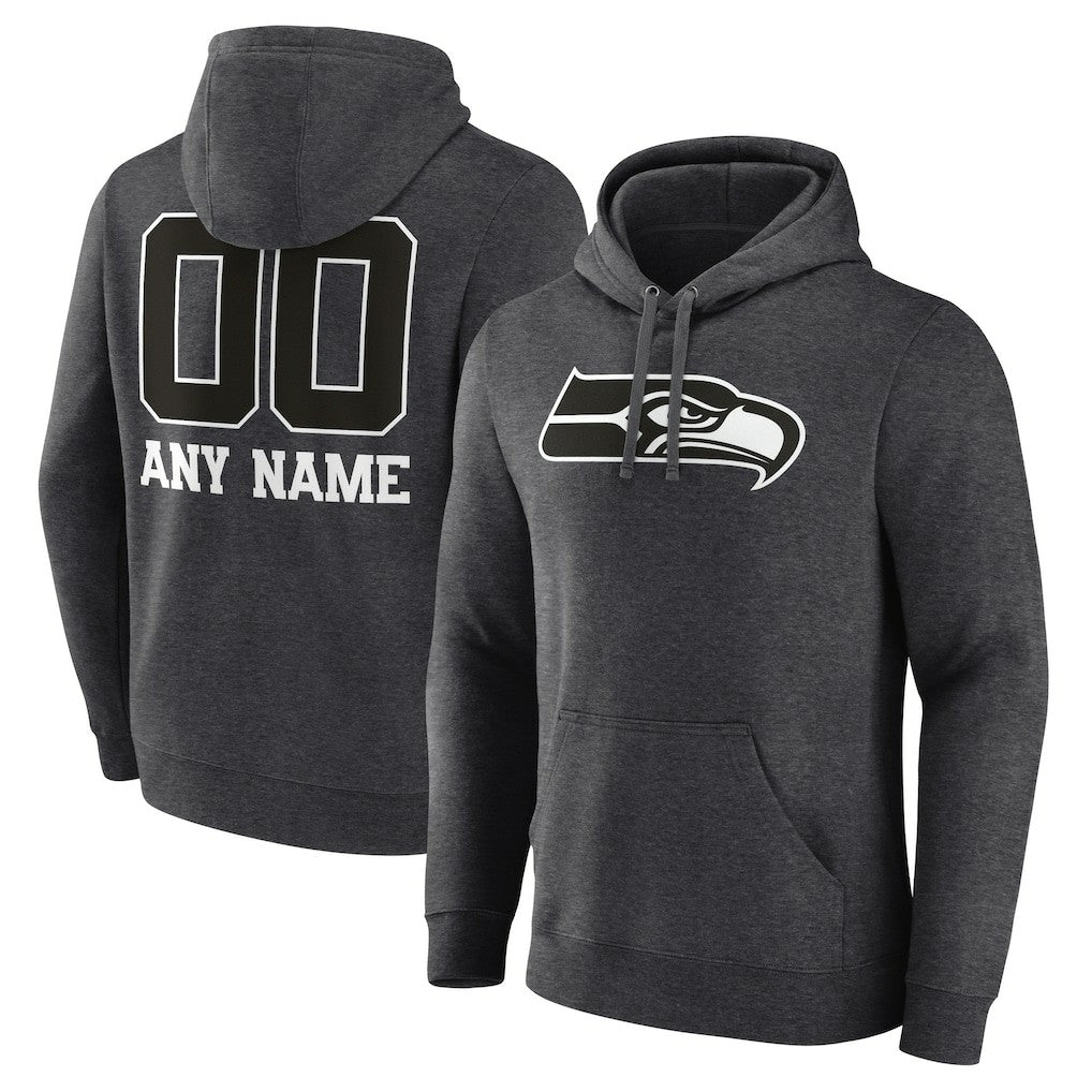 Personalized Name & Number Monochrome Pullover Hoodie - Seattle Seahawks Hoodies