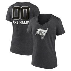 Women's Personalized Name & Number Monochrome V-Neck Long Sleeve T-Shirt - Tampa Bay Buccaneers T-shirts