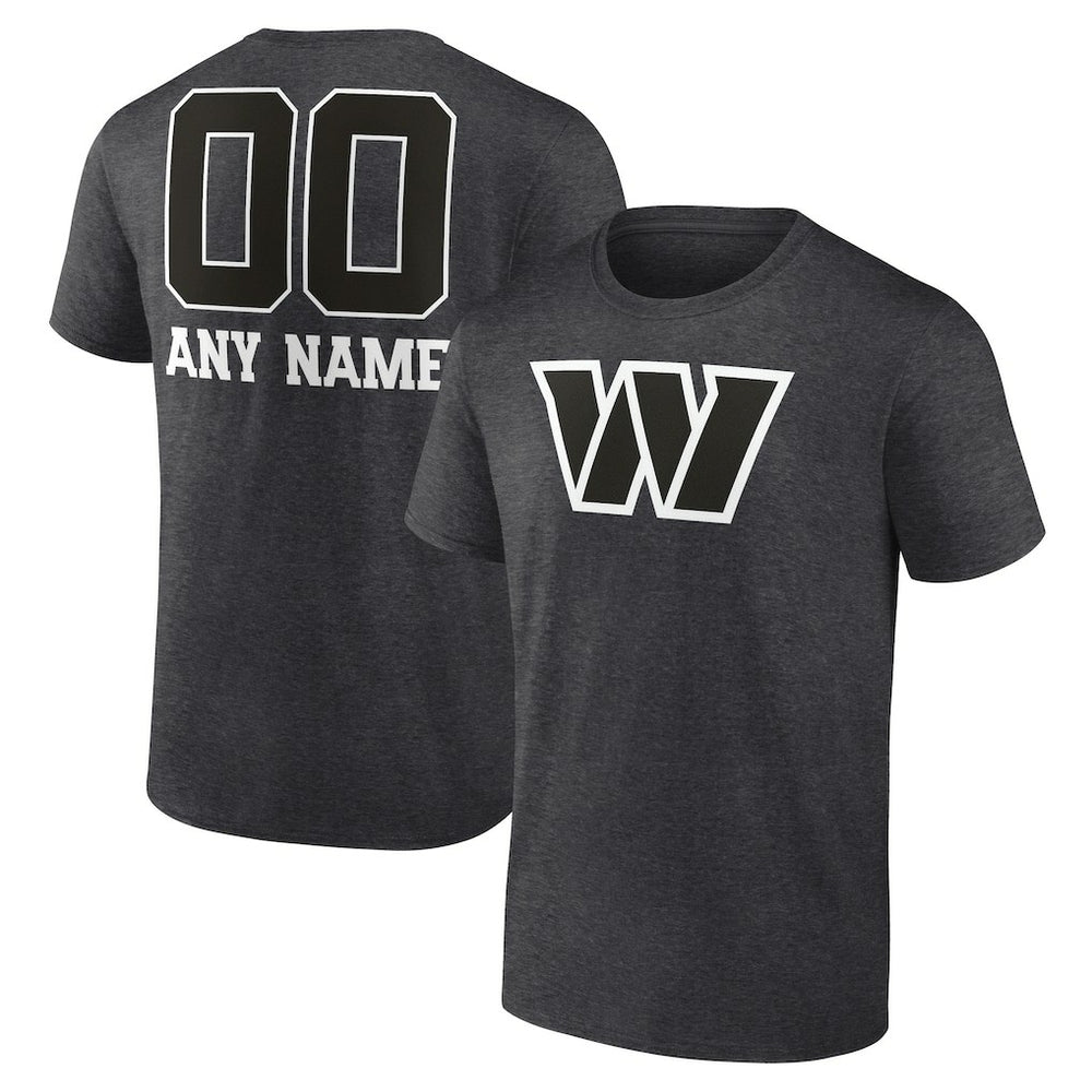 Personalized Name & Number Monochrome T-Shirt - Washington Commanders T-shirts