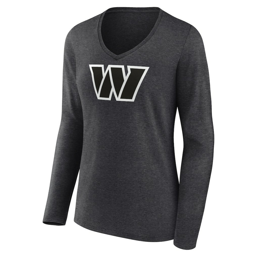 Women's Personalized Name & Number Monochrome V-neck T-Shirt - Washington Commanders T-shirts