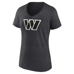 Women's Personalized Name & Number Monochrome V-Neck Long Sleeve T-Shirt - Washington Commanders T-shirts