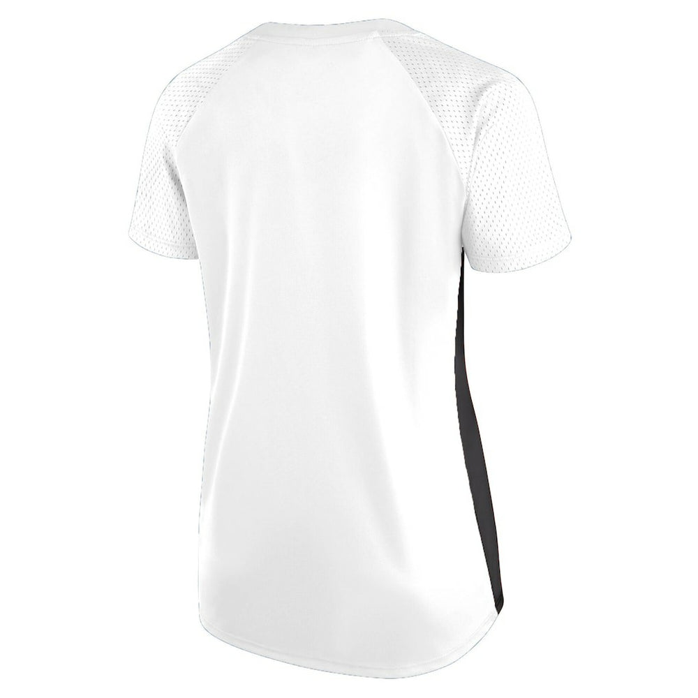 Women's Plus Size Glitter Lace-Up V- Neck T-Shirt - New Orleans Saints T-shirts
