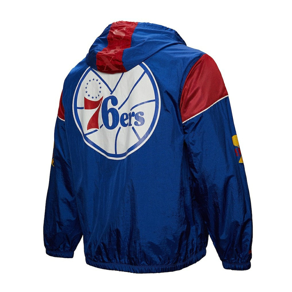 Mitchell & Ness Philadelphia 76ers Unisex Hardwood Classics Team OG 3.0 Anorak Half-Zip Windbreaker Jacket