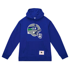 Helmet Logo Vintage Pullover Hoodie - Seattle Seahawks Hoodies