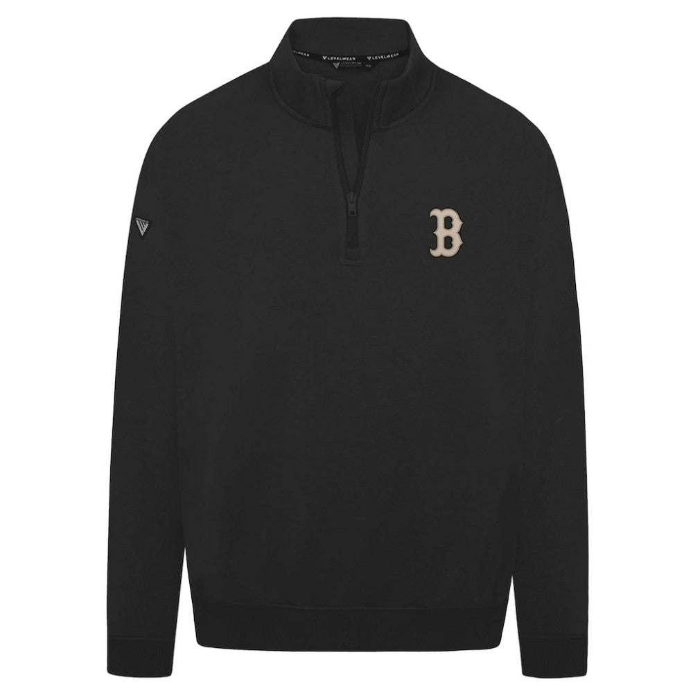 Black Boston Red Sox Levelwear Murray Quarter-Zip Sweatshirt