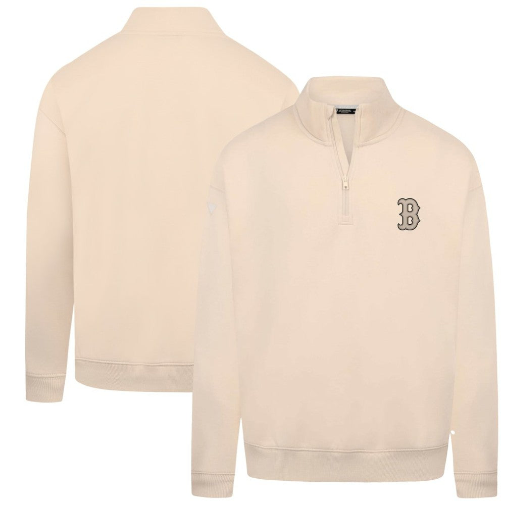 Khaki Boston Red Sox Levelwear Murray Quarter-Zip Sweatshirt