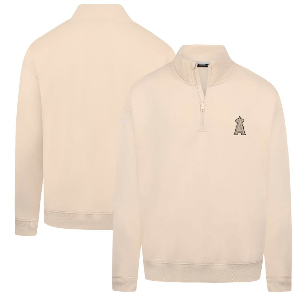 Khaki Los Angeles Angels Levelwear Murray Quarter-Zip Sweatshirt