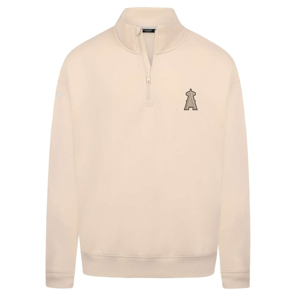 Khaki Los Angeles Angels Levelwear Murray Quarter-Zip Sweatshirt