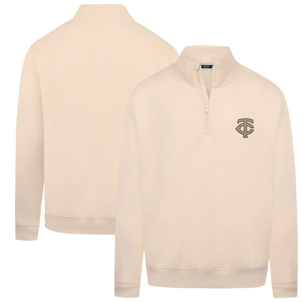 Khaki Minnesota Twins Levelwear Murray Quarter-Zip Sweatshirt