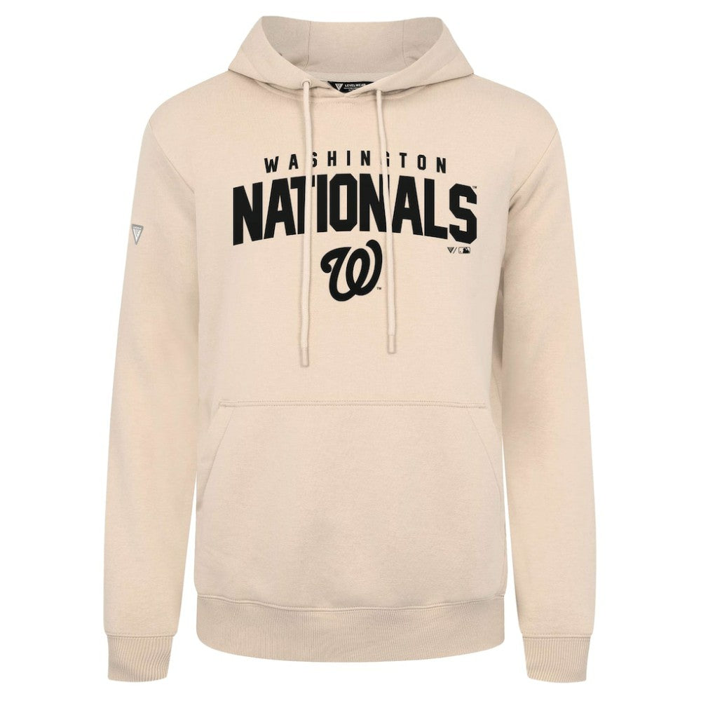 Khaki Washington Nationals Levelwear Podium Team Arch Pullover Hoodie