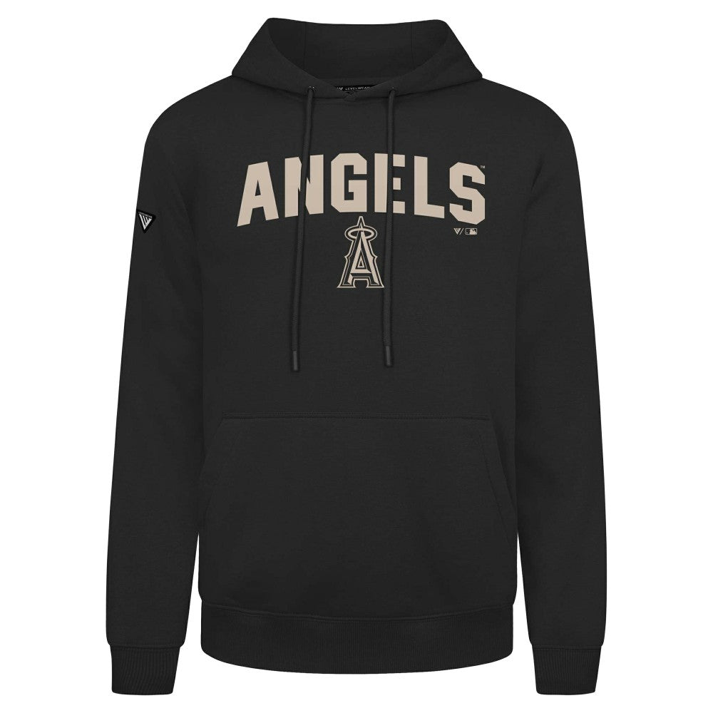 Black Los Angeles Angels Levelwear Podium Team Arch Pullover Hoodie