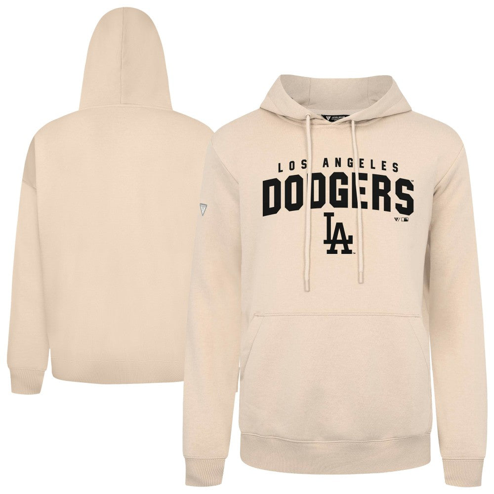 Khaki Los Angeles Dodgers Levelwear Podium Team Arch Pullover Hoodie