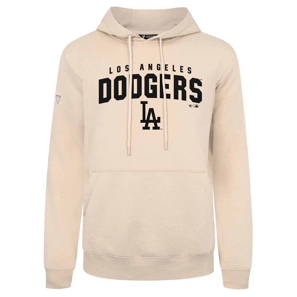 Khaki Los Angeles Dodgers Levelwear Podium Team Arch Pullover Hoodie