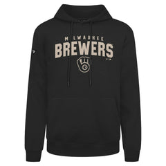Black Milwaukee Brewers Levelwear Podium Team Arch Pullover Hoodie
