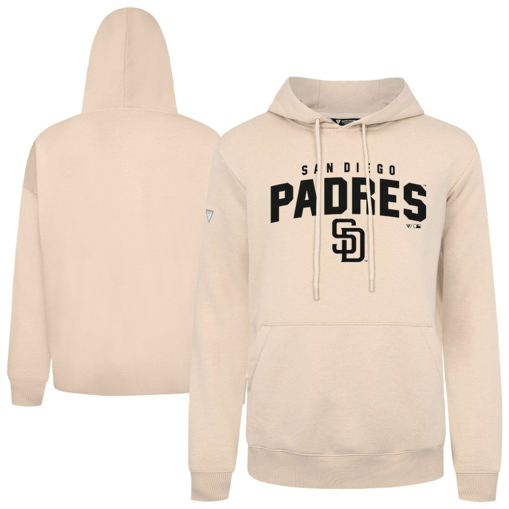 Khaki San Diego Padres Levelwear Podium Team Arch Pullover Hoodie