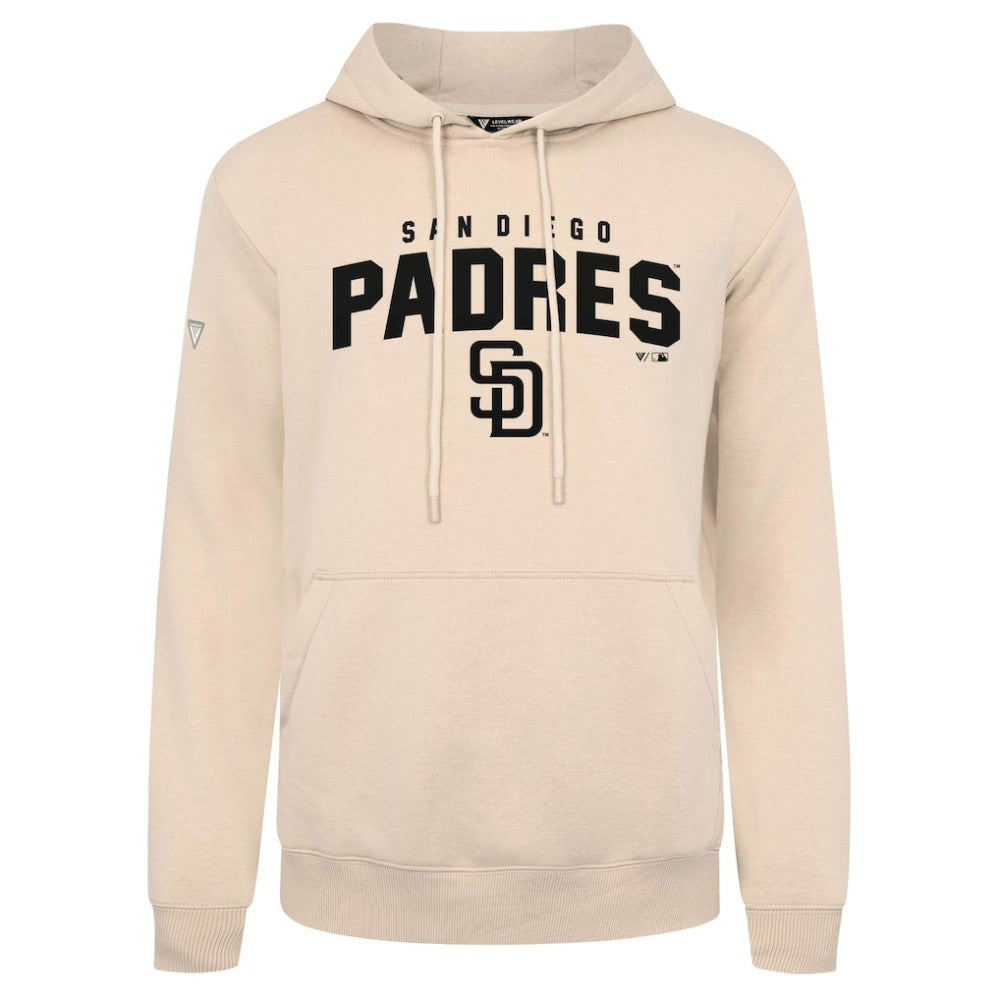 Khaki San Diego Padres Levelwear Podium Team Arch Pullover Hoodie