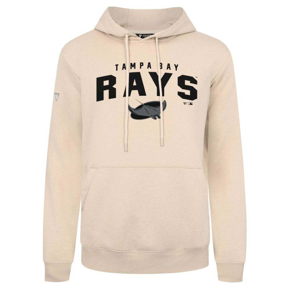 Khaki Tampa Bay Rays Levelwear Podium Team Arch Pullover Hoodie