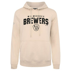 Khaki Milwaukee Brewers Levelwear Podium Team Arch Pullover Hoodie