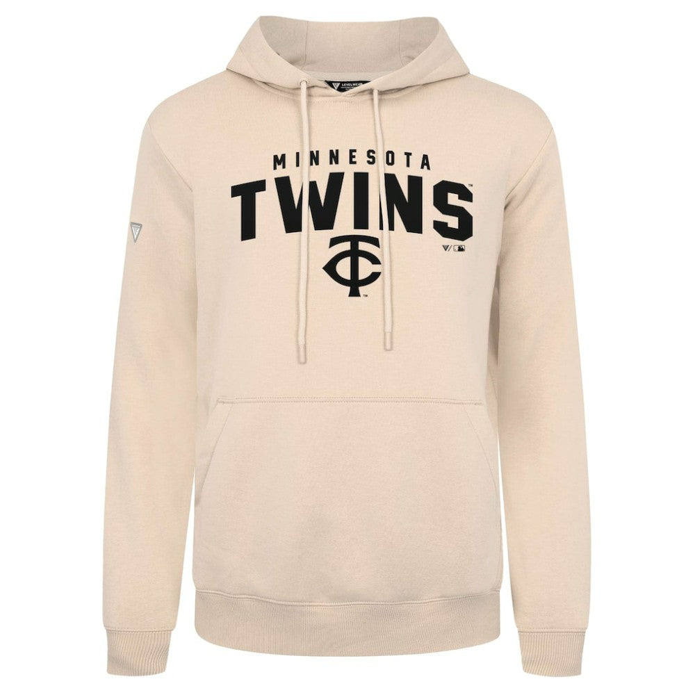 Khaki Minnesota Twins Levelwear Podium Team Arch Pullover Hoodie