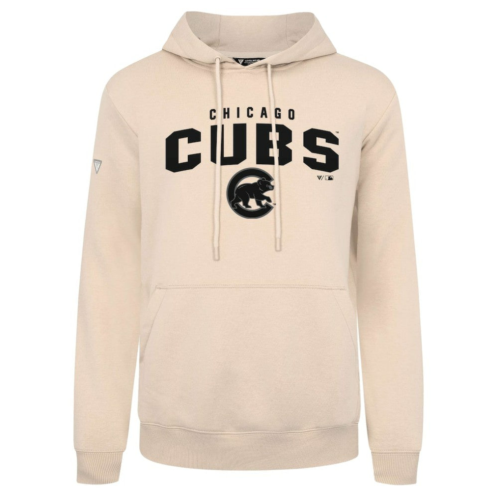 Khaki Chicago Cubs Levelwear Podium Team Arch Pullover Hoodie