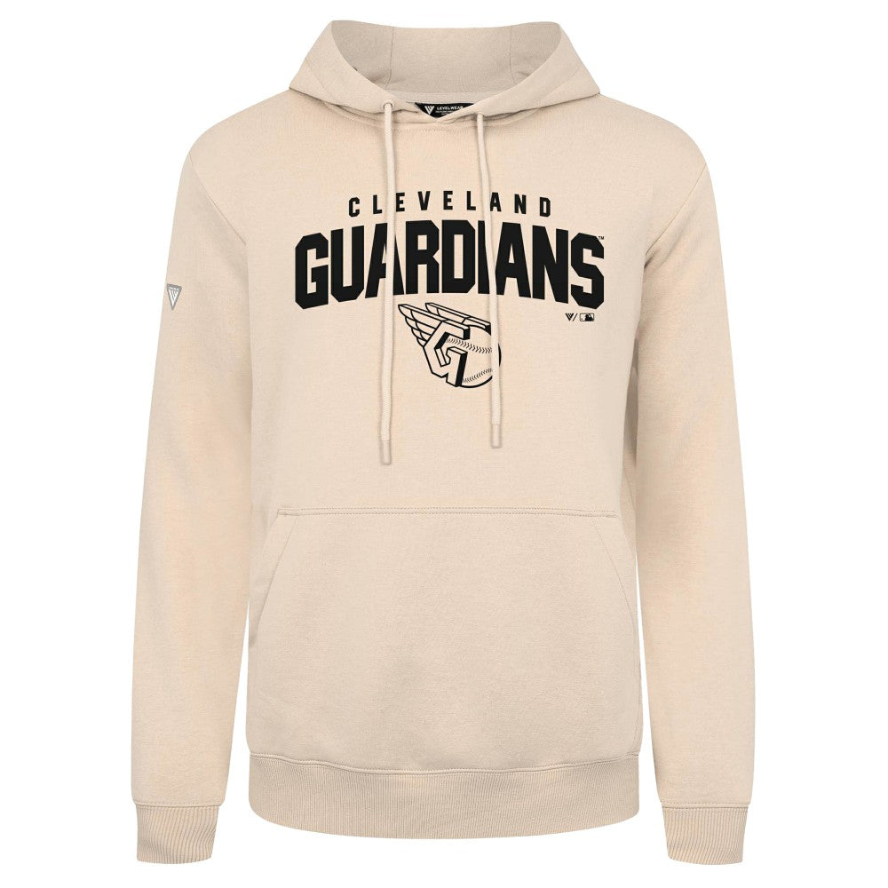 Khaki Cleveland Guardians Levelwear Podium Team Arch Pullover Hoodie