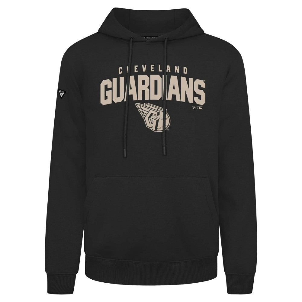 Black Cleveland Guardians Levelwear Podium Team Arch Pullover Hoodie