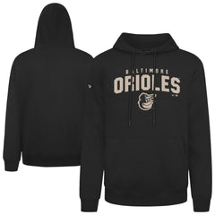 Black Baltimore Orioles Levelwear Podium Team Arch Pullover Hoodie