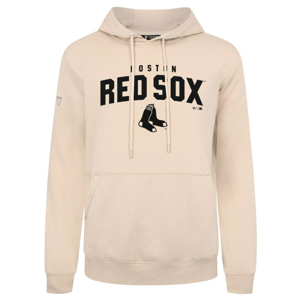 Khaki Boston Red Sox Levelwear Podium Team Arch Pullover Hoodie