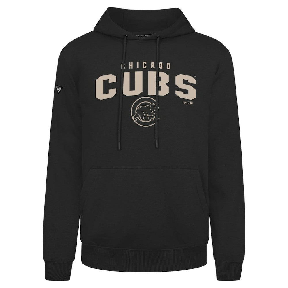 Black Chicago Cubs Levelwear Podium Team Arch Pullover Hoodie
