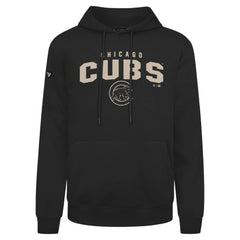 Black Chicago Cubs Levelwear Podium Team Arch Pullover Hoodie