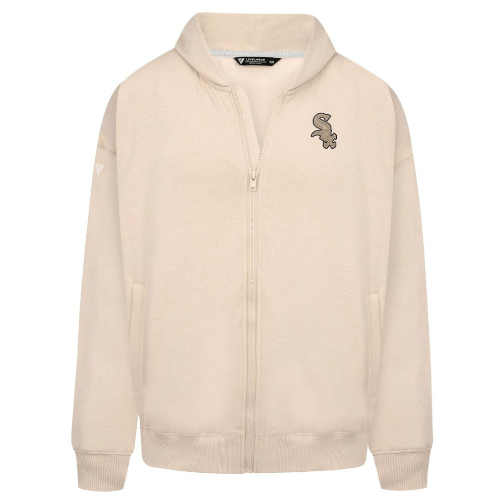 Khaki Chicago White Sox Levelwear Uphill Oversized Full-Zip Hoodie