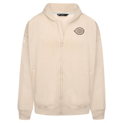 Khaki Cincinnati Reds Levelwear Uphill Oversized Full-Zip Hoodie