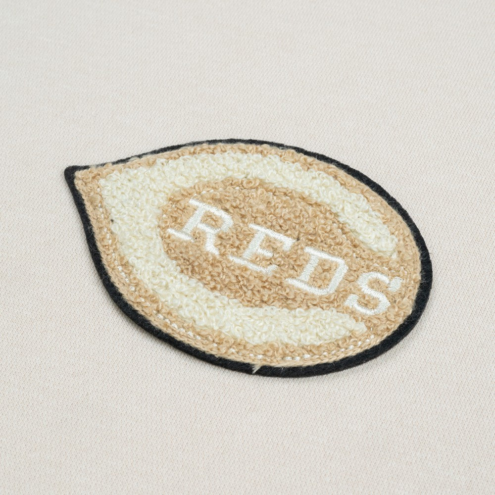 Khaki Cincinnati Reds Levelwear Uphill Oversized Full-Zip Hoodie