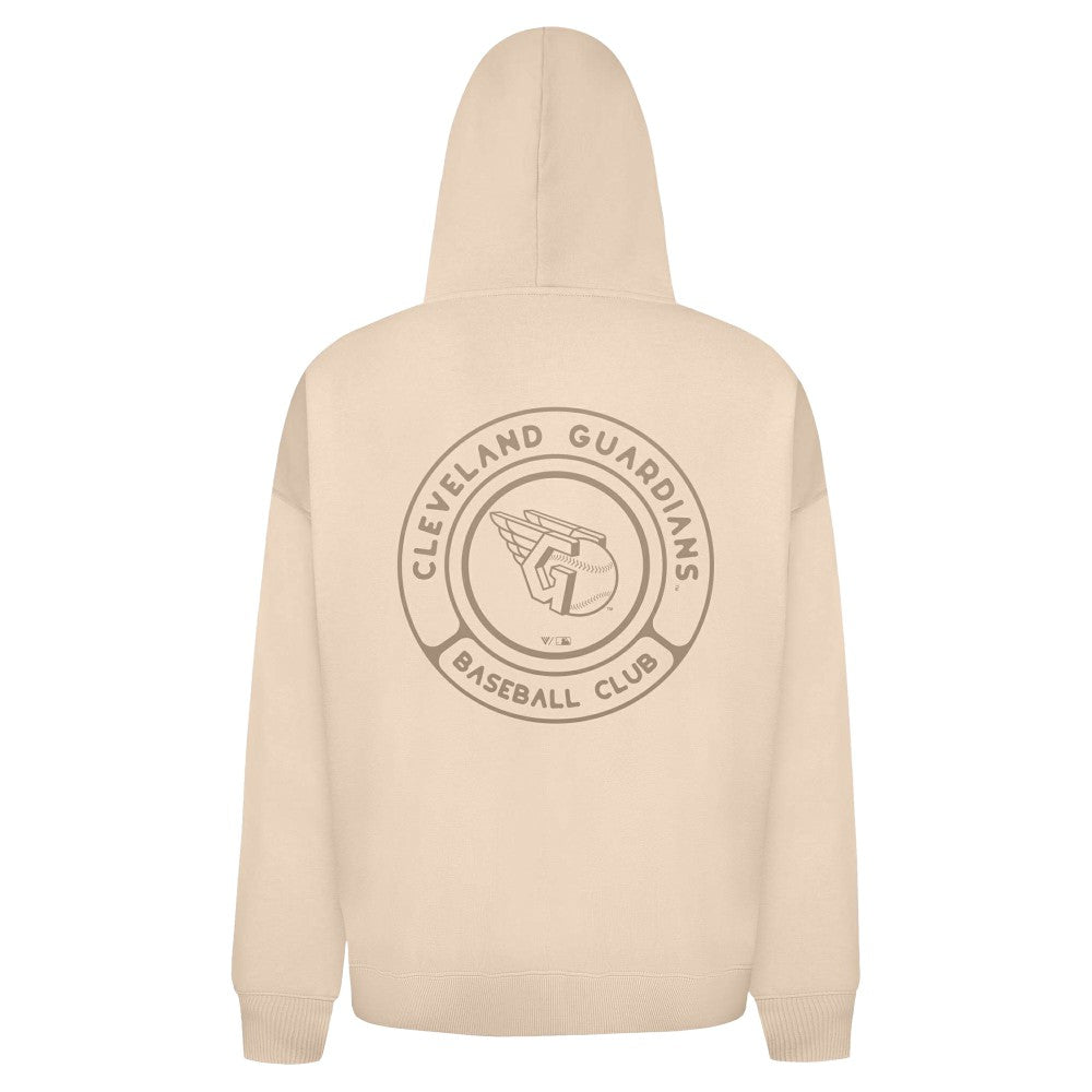 Khaki Cleveland Guardians Levelwear Uphill Oversized Full-Zip Hoodie