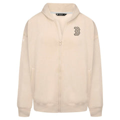 Khaki Boston Red Sox Levelwear Uphill Oversized Full-Zip Hoodie