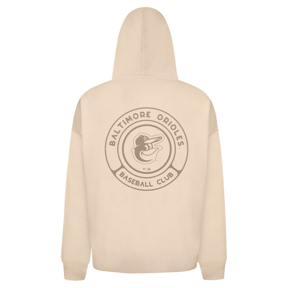 Khaki Baltimore Orioles Levelwear Uphill Oversized Full-Zip Hoodie