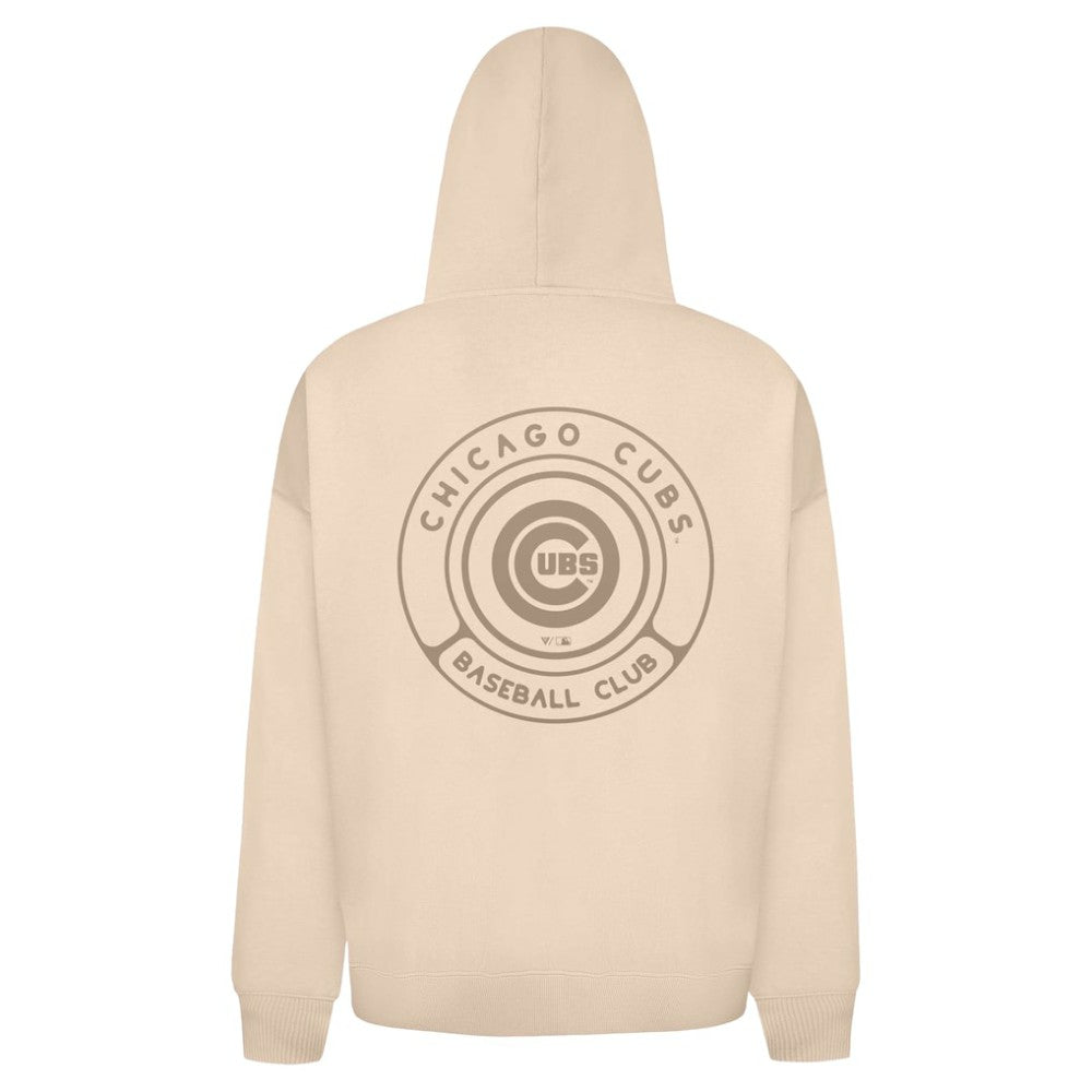 Khaki Chicago Cubs Levelwear Uphill Oversized Full-Zip Hoodie
