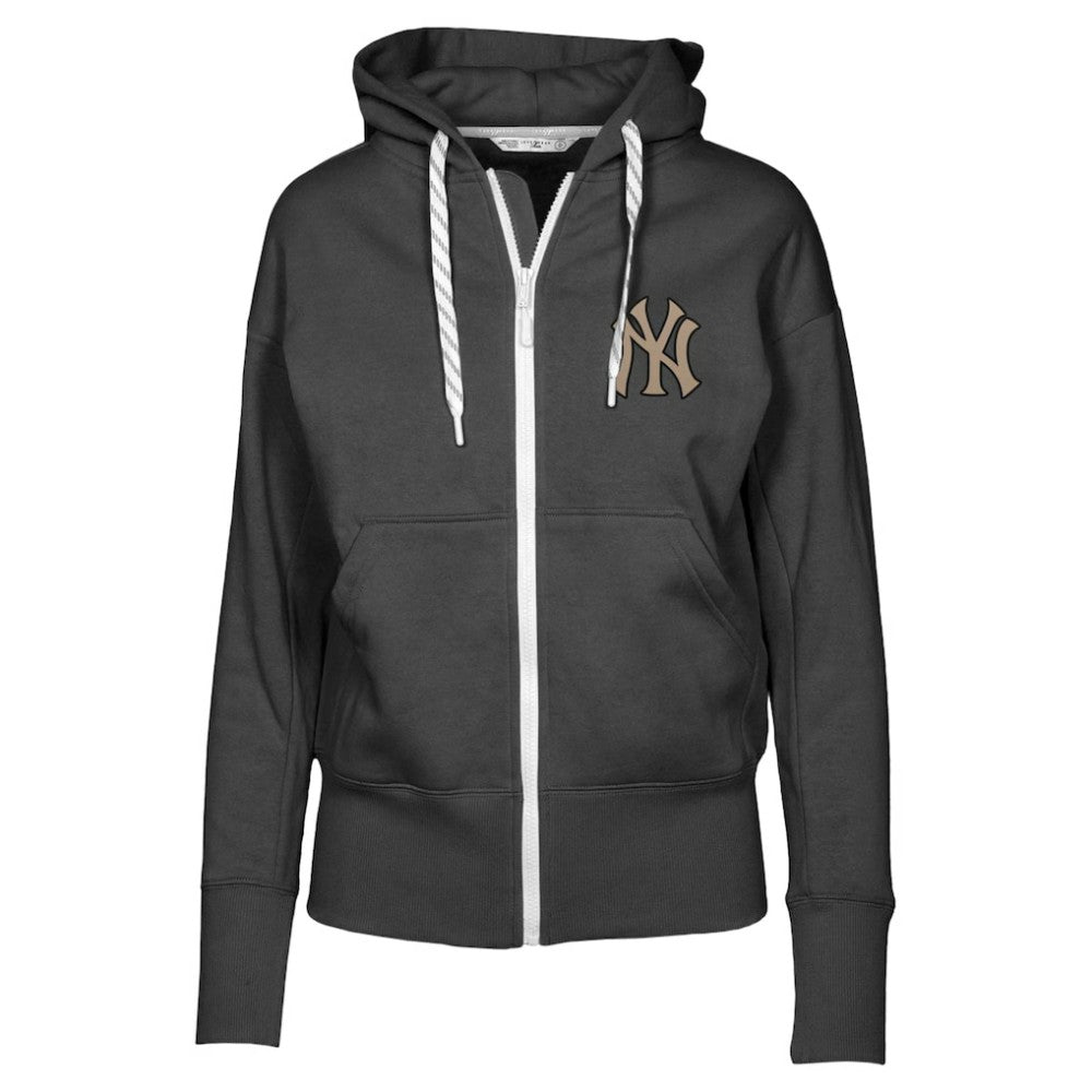 Black New York Yankees Levelwear Women's Gardinia Full-Zip Hoodie