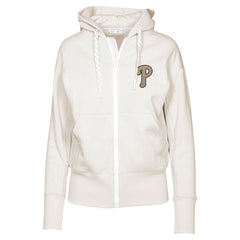 Khaki Philadelphia Phillies Levelwear Women's Gardinia Full-Zip Hoodie