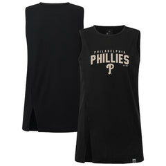 Black Philadelphia Phillies Levelwear Women's Influx Team Arch Tank Top