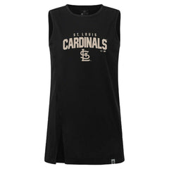 Black St. Louis Cardinals Levelwear Women's Influx Team Arch Tank Top
