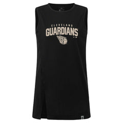 Black Cleveland Guardians Levelwear Women's Influx Team Arch Tank Top