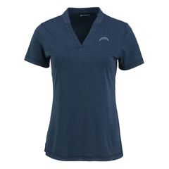 Cutter & Buck Women's Forge Stretch Blade DryTec V-Neck Polo - Los Angeles Chargers