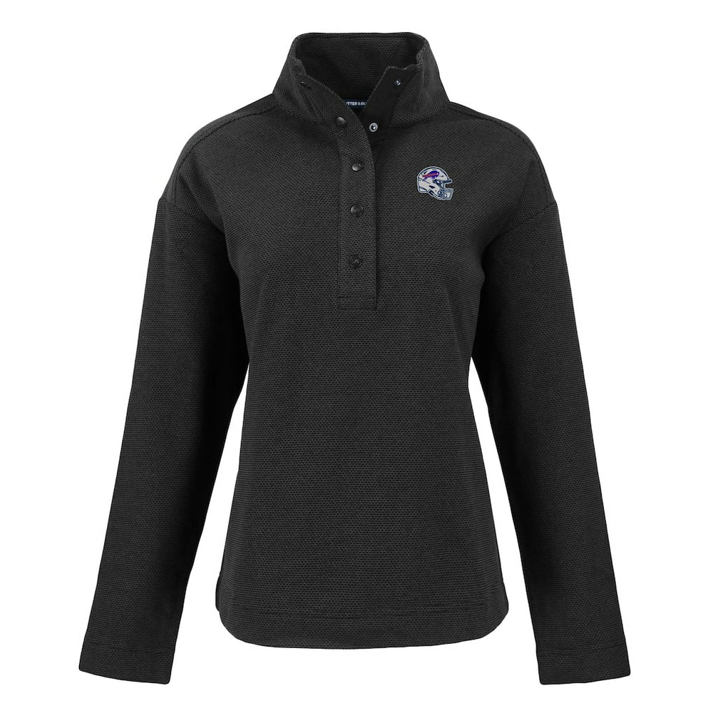 Cutter & Buck Women's Hunts Point Eco Half-Snap Sweatshirt - Buffalo Bills Sweatshirts
