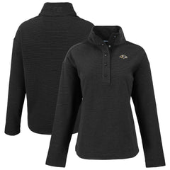 Cutter & Buck Women's Hunts Point Eco Half-Snap Sweatshirt - Baltimore Ravens Sweatshirts