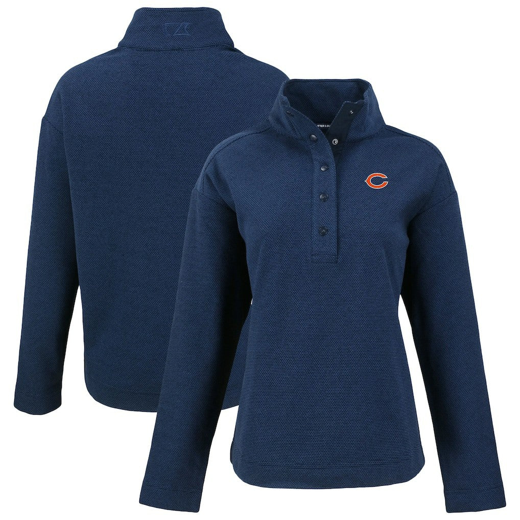 Cutter & Buck Women's Hunts Point Eco Half-Snap Sweatshirt - Chicago Bears Sweatshirts