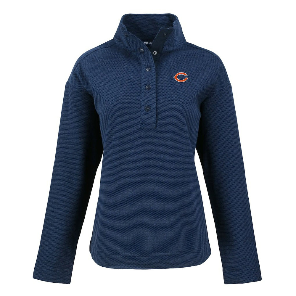 Cutter & Buck Women's Hunts Point Eco Half-Snap Sweatshirt - Chicago Bears Sweatshirts