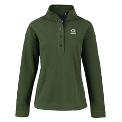 Cutter & Buck Women's Hunts Point Eco Half-Snap Sweatshirt - Green Bay Packers Sweatshirts