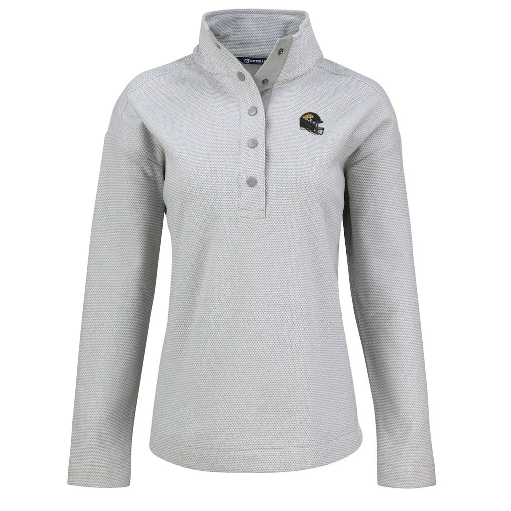 Cutter & Buck Women's Hunts Point Eco Half-Snap Sweatshirt - Jacksonville Jaguars Sweatshirts