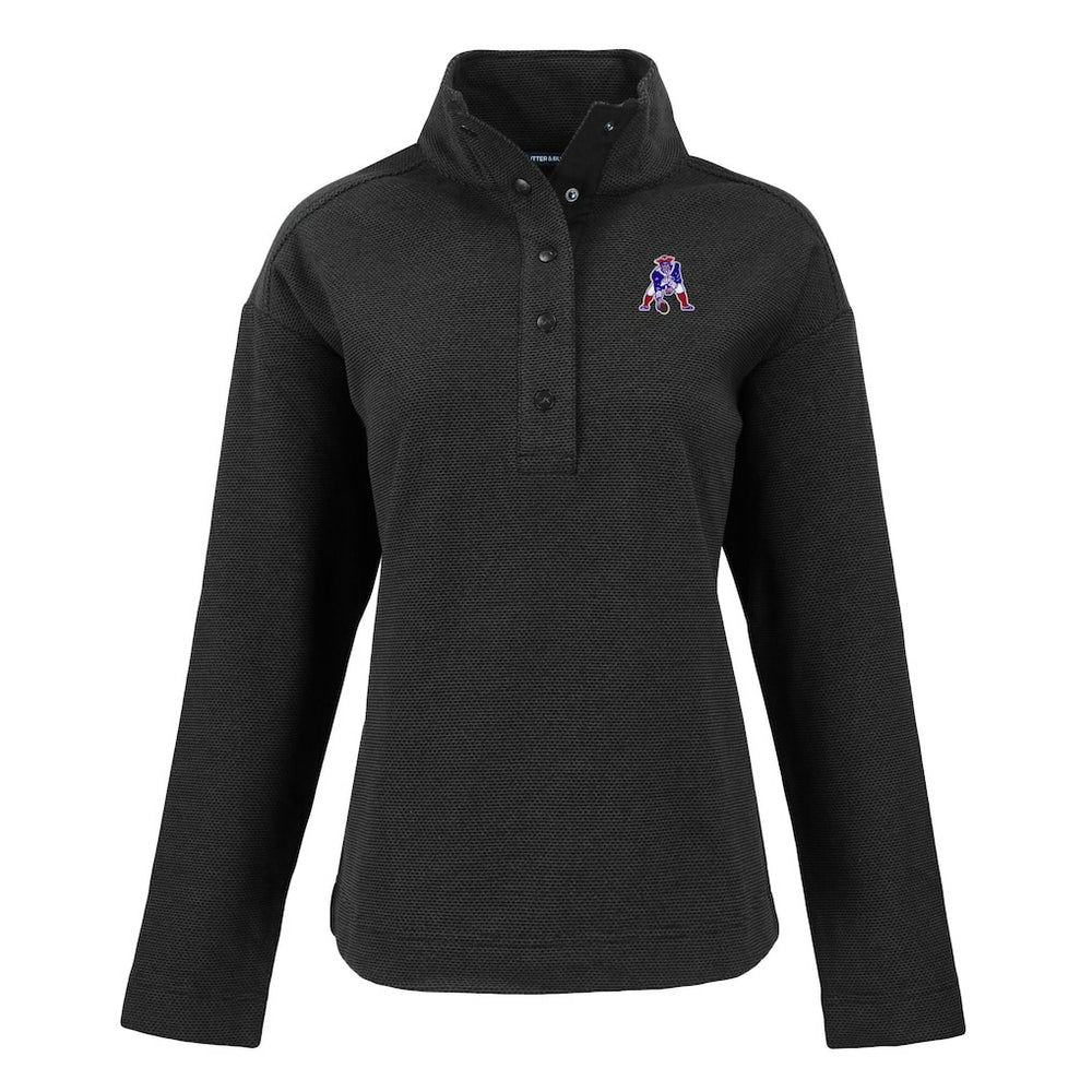 Cutter & Buck Women's Hunts Point Eco Half-Snap Sweatshirt - New England Patriots Sweatshirts